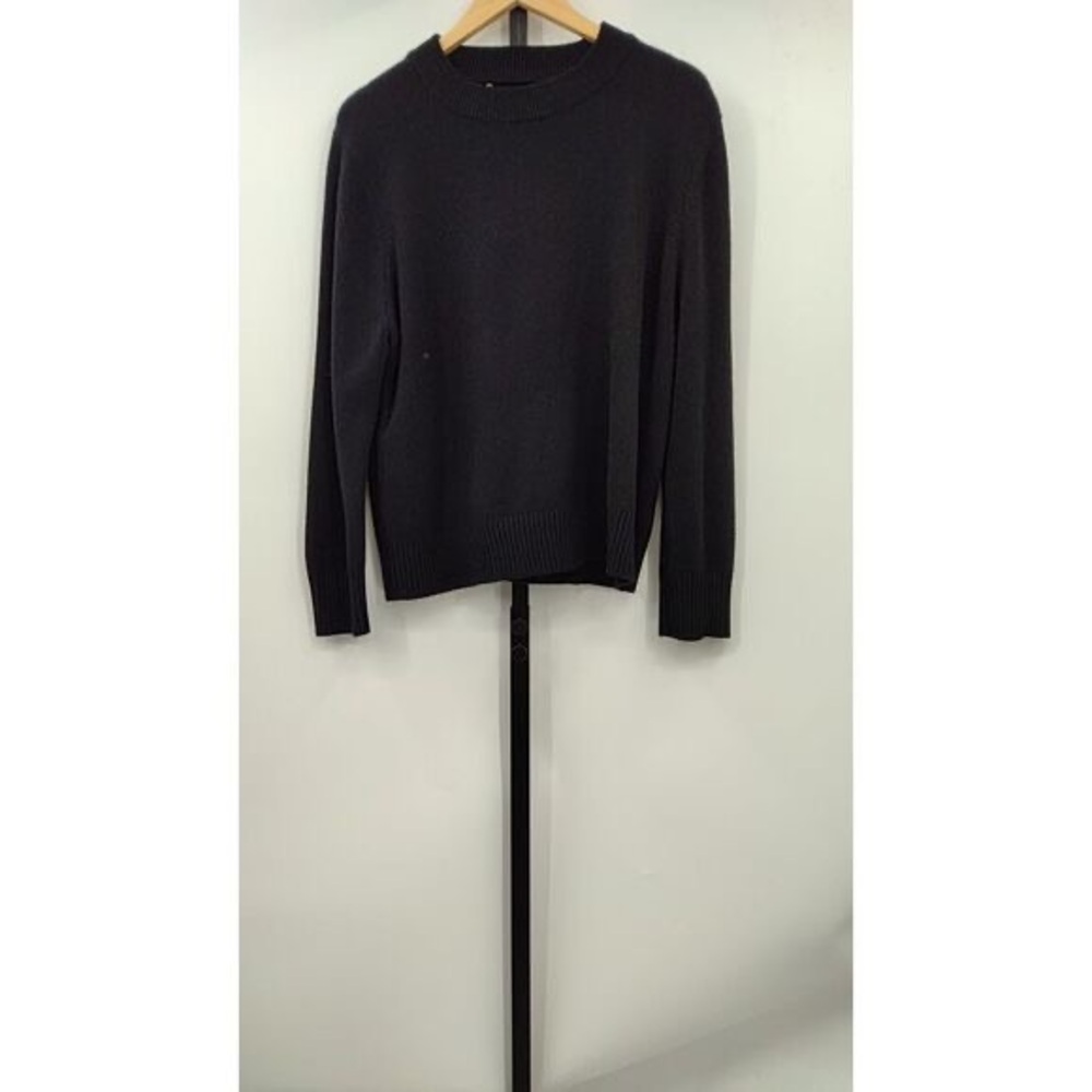 Quince Womens Mongolian Cashmere Oversized Crewneck Sweater Black S
